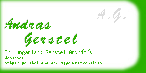 andras gerstel business card